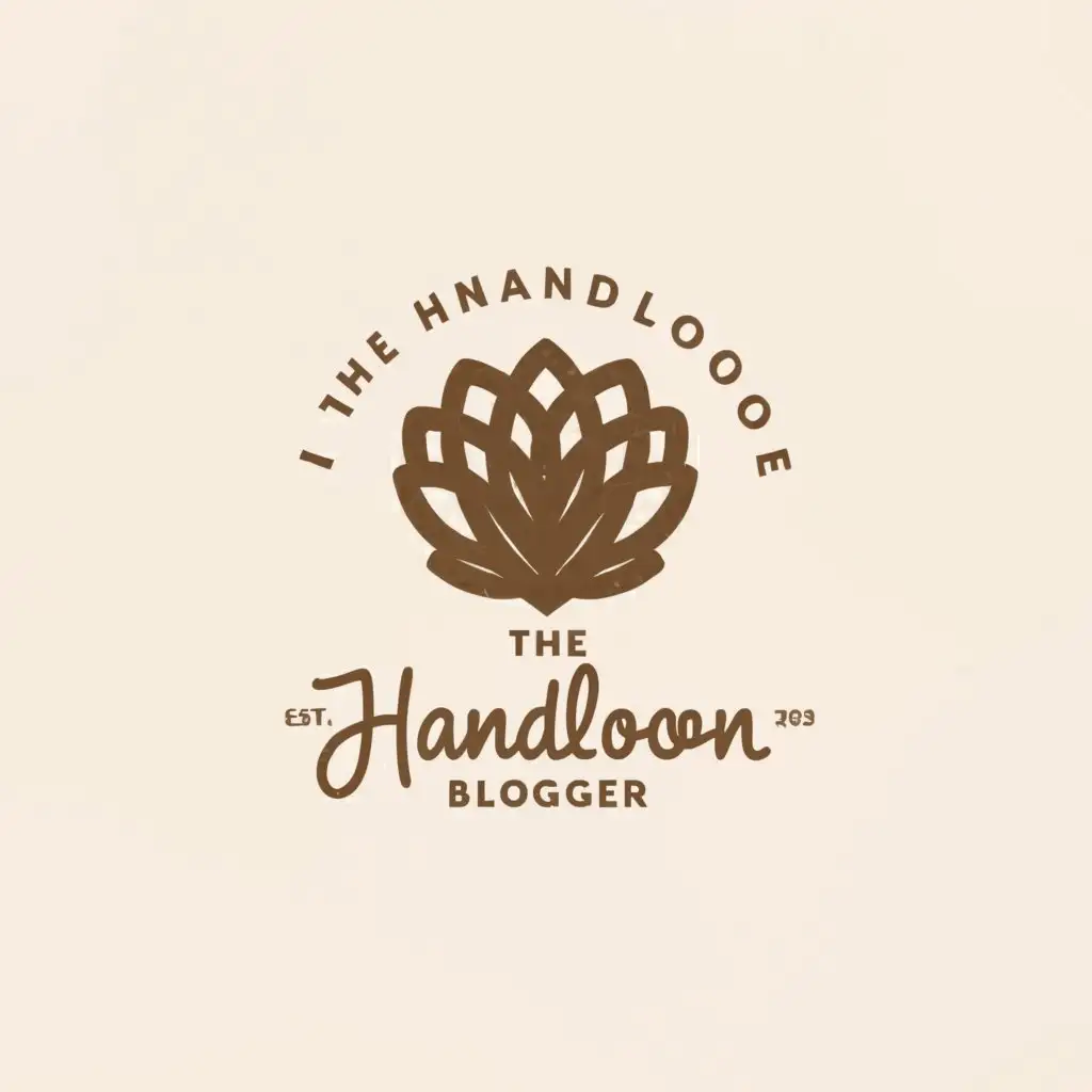 a logo design,with the text "THE HANDLOON BLOGGER", main symbol:TEXTILE,Moderate,be used in Retail industry,clear background