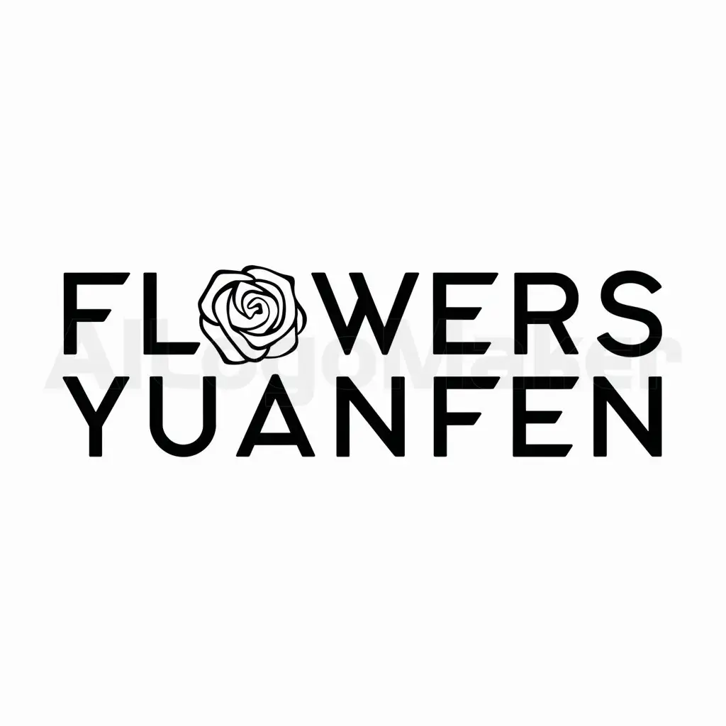 LOGO-Design-for-Flowers-Yuanfen-Elegant-Rosa-Symbol-with-Clear-Background