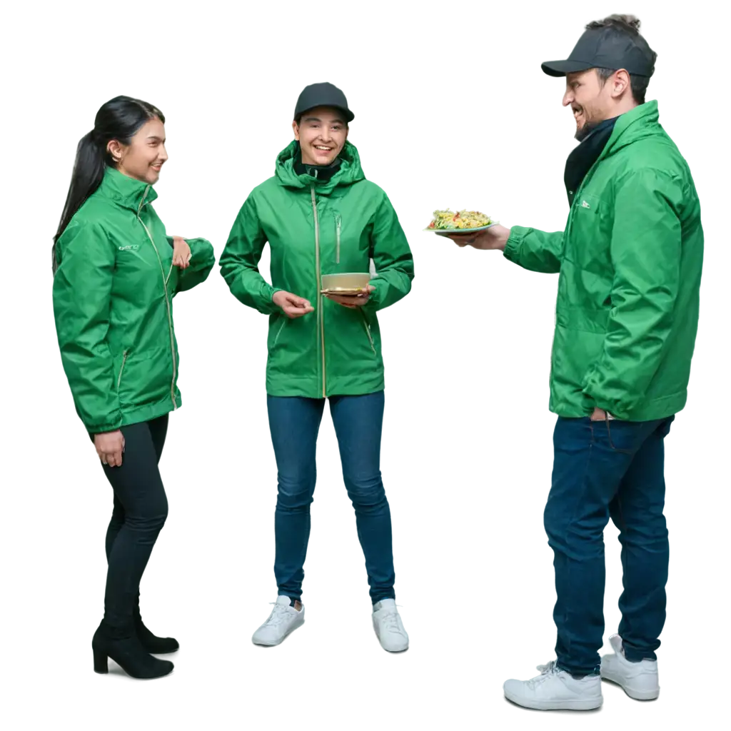 HighQuality-PNG-Image-Food-Delivery-People-in-Green-Jackets