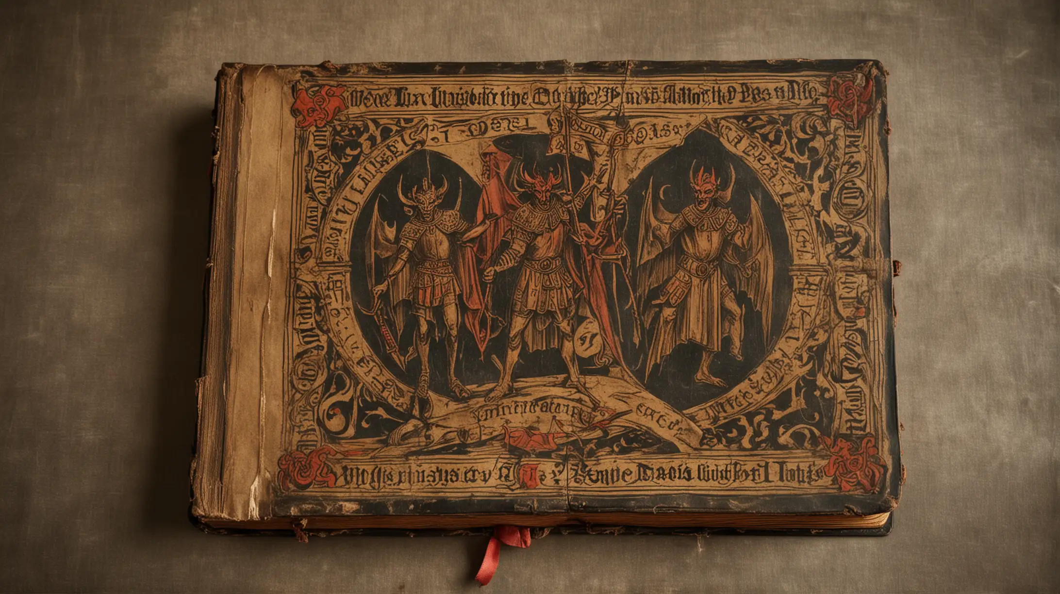 Ancient Devil Book Cover Aerial View of Medieval Times