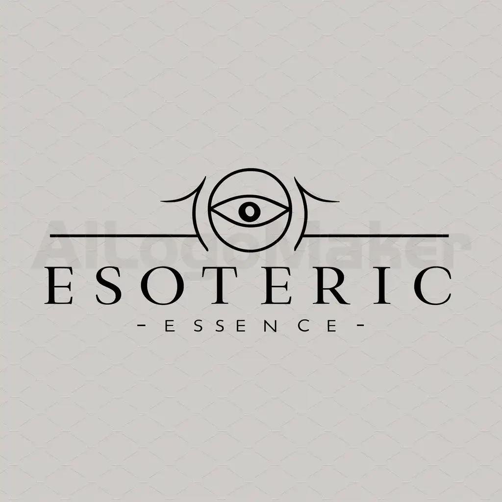 a logo design,with the text "Esoteric Essence", main symbol:mystic eye,Minimalistic,be used in esotericism industry,clear background