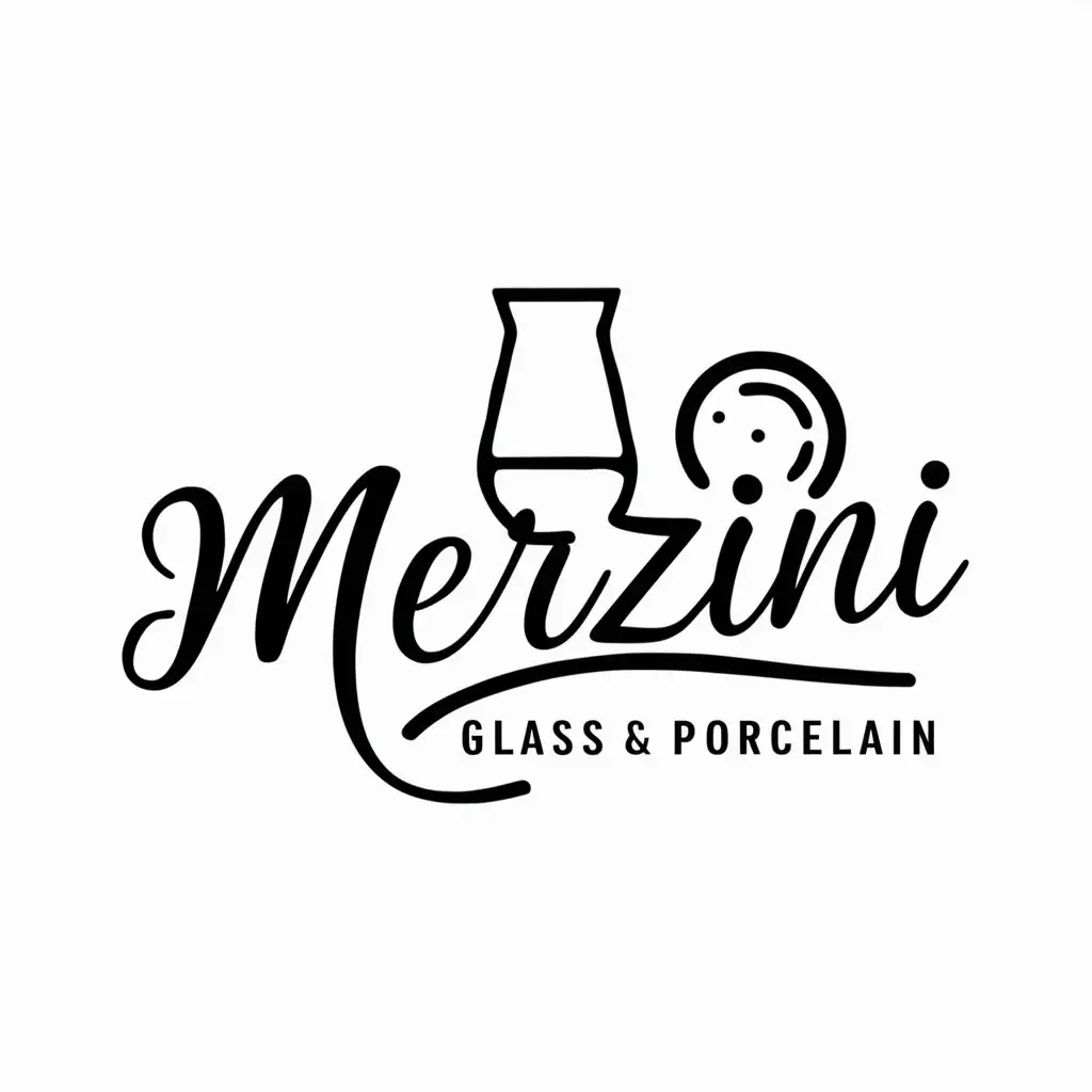 a logo design,with the text "Merzini", main symbol:We are a classic online retailer. We are looking for the right brand logo for our new own brand Merzini primarily required for the modern glass and porcelain sector (e.g. drinking glasses, carafes or pizza plates). In order to be able to place our products on the market, a brand sticker must be attached (e.g. Amazon).,Moderate,be used in classic online retailer industry,clear background