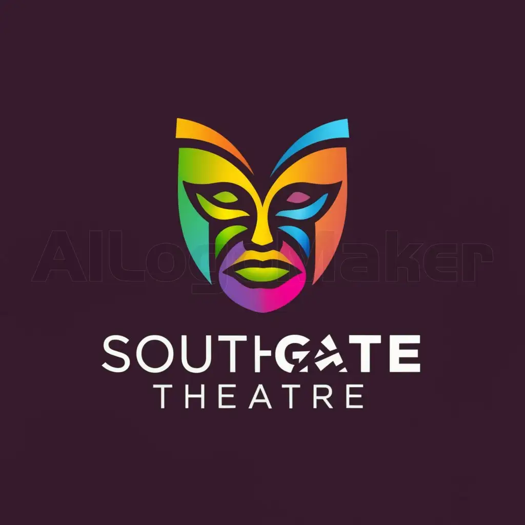 LOGO-Design-For-Southgate-Theatre-Elegant-Acting-Mask-Emblem-for-Entertainment-Industry