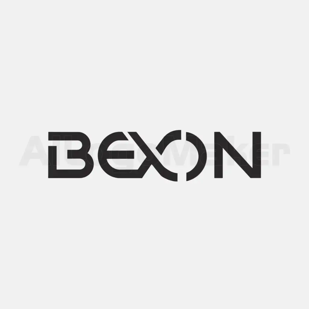 a logo design,with the text "BEXON", main symbol:B,Minimalistic,clear background
