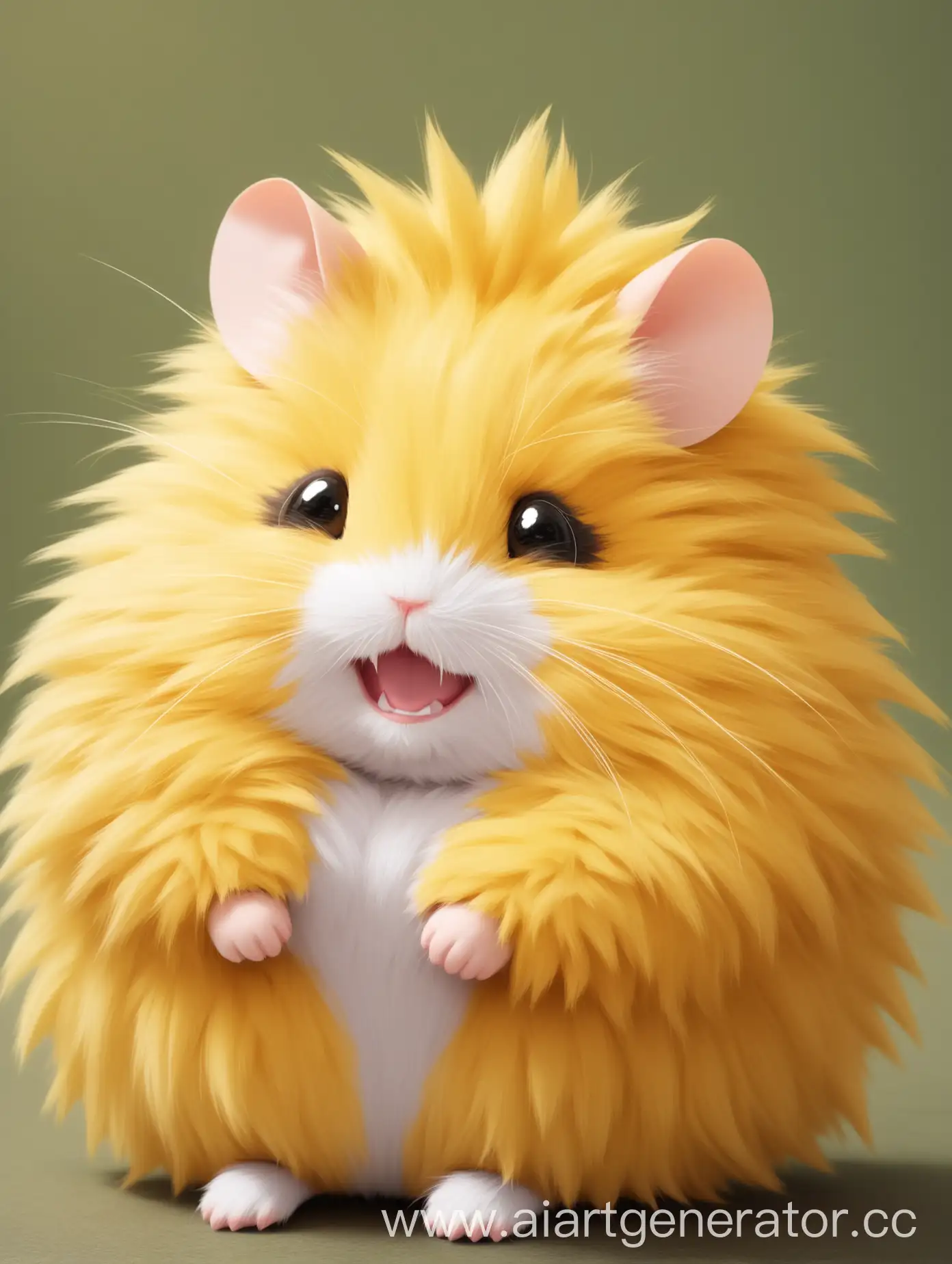 Cheerful-Little-Yellow-Fur-Creature-Resembling-a-Mix-of-Hamster-and-Cat
