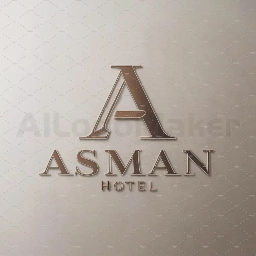 a logo design,with the text "asman_hotel", main symbol:A,Moderate,clear background