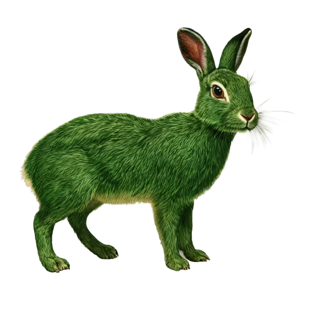 Vibrant-Green-Hare-PNG-Captivating-Digital-Illustration-for-Versatile-Use