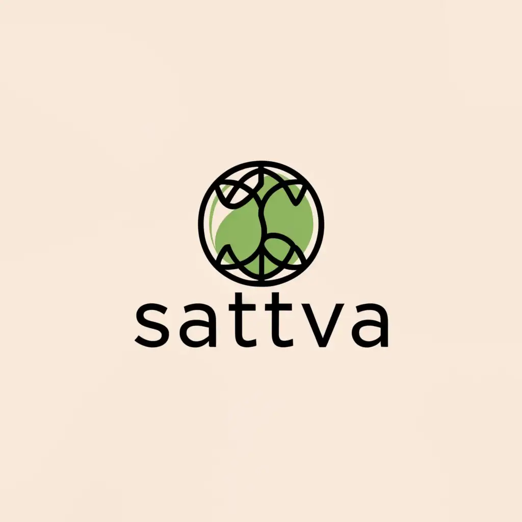 a logo design,with the text "Sattva", main symbol:Earth,Minimalistic,be used in Restaurant industry,clear background