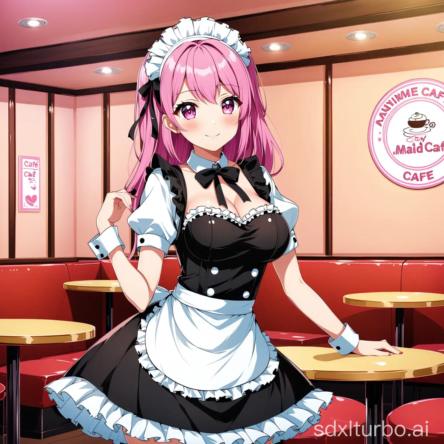 sexy anime maid cafe background