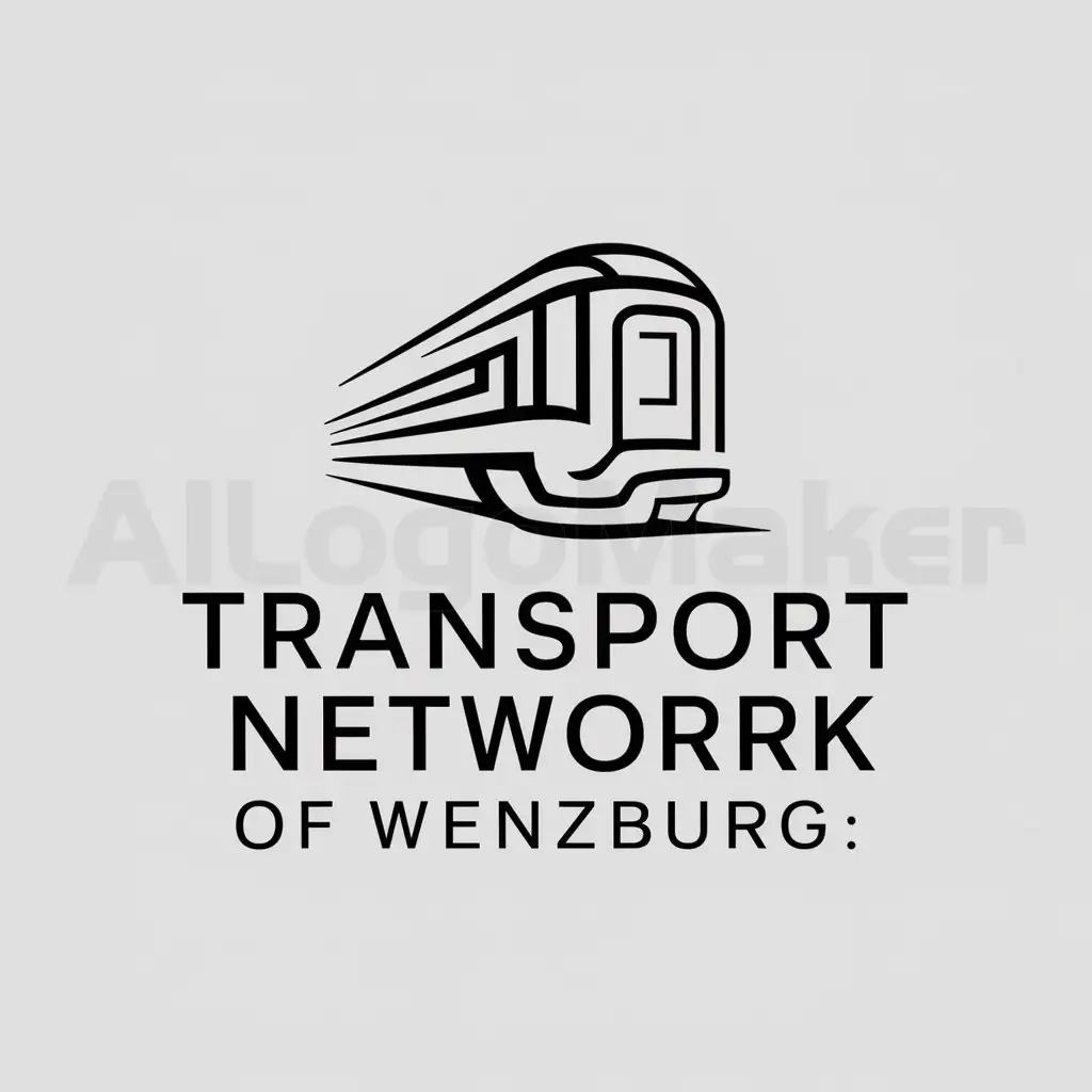 a logo design,with the text "Transport Network of Wenzburg", main symbol:electrichka,complex,be used in Travel industry,clear background