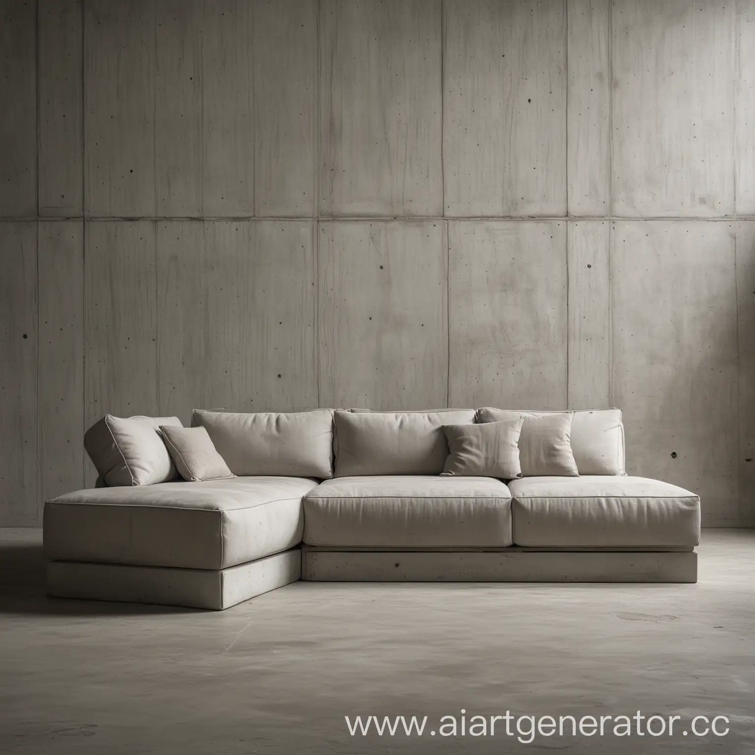 Modern-Sofa-in-Minimalist-Concrete-Interior