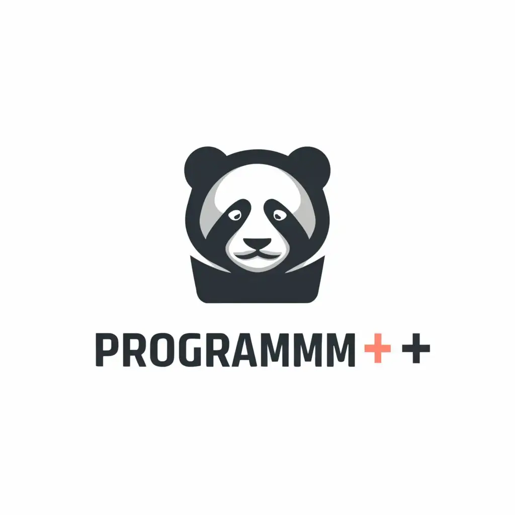 a logo design,with the text "Programmist++", main symbol:panda,Moderate,be used in Technology industry,clear background