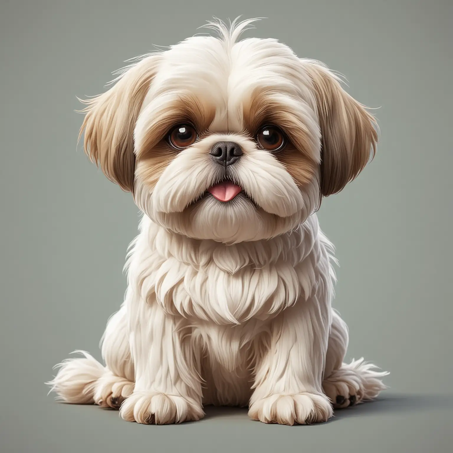 Cartoon-White-Shih-Tzu-Sitting-Pose-Illustration