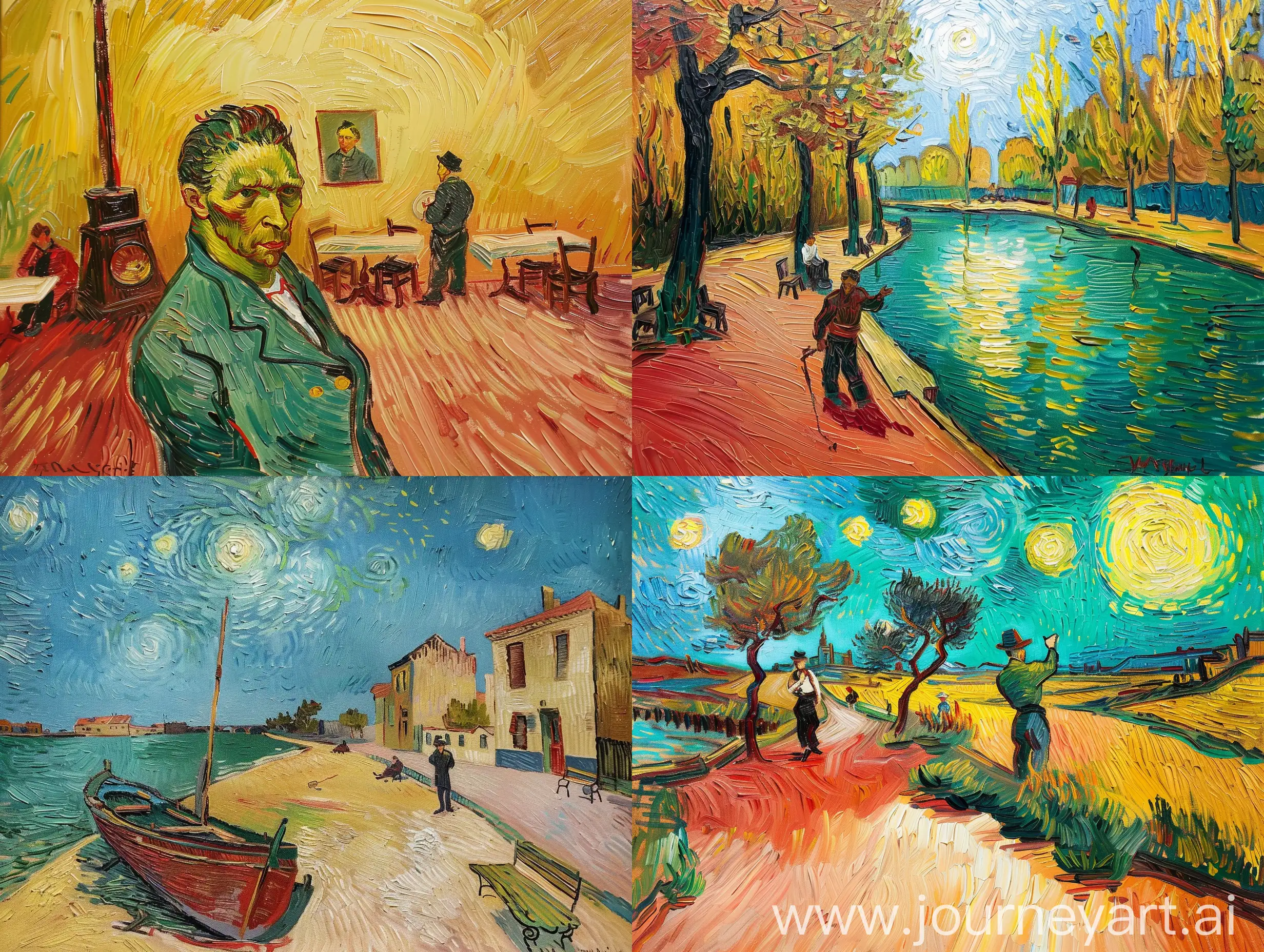 oil painting in van gogh style