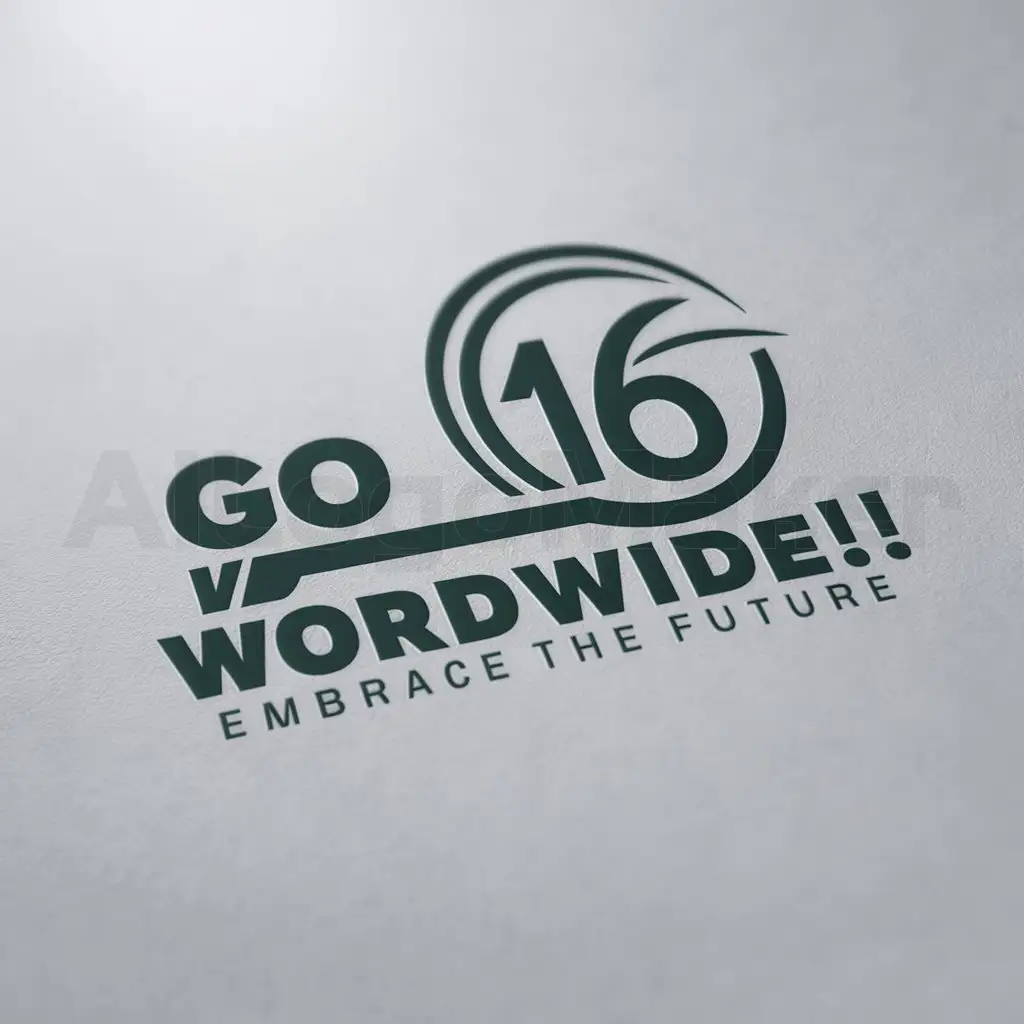 LOGO-Design-For-Go-Worldwide-Futuristic-Text-with-Modern-Symbol-on-Clear-Background