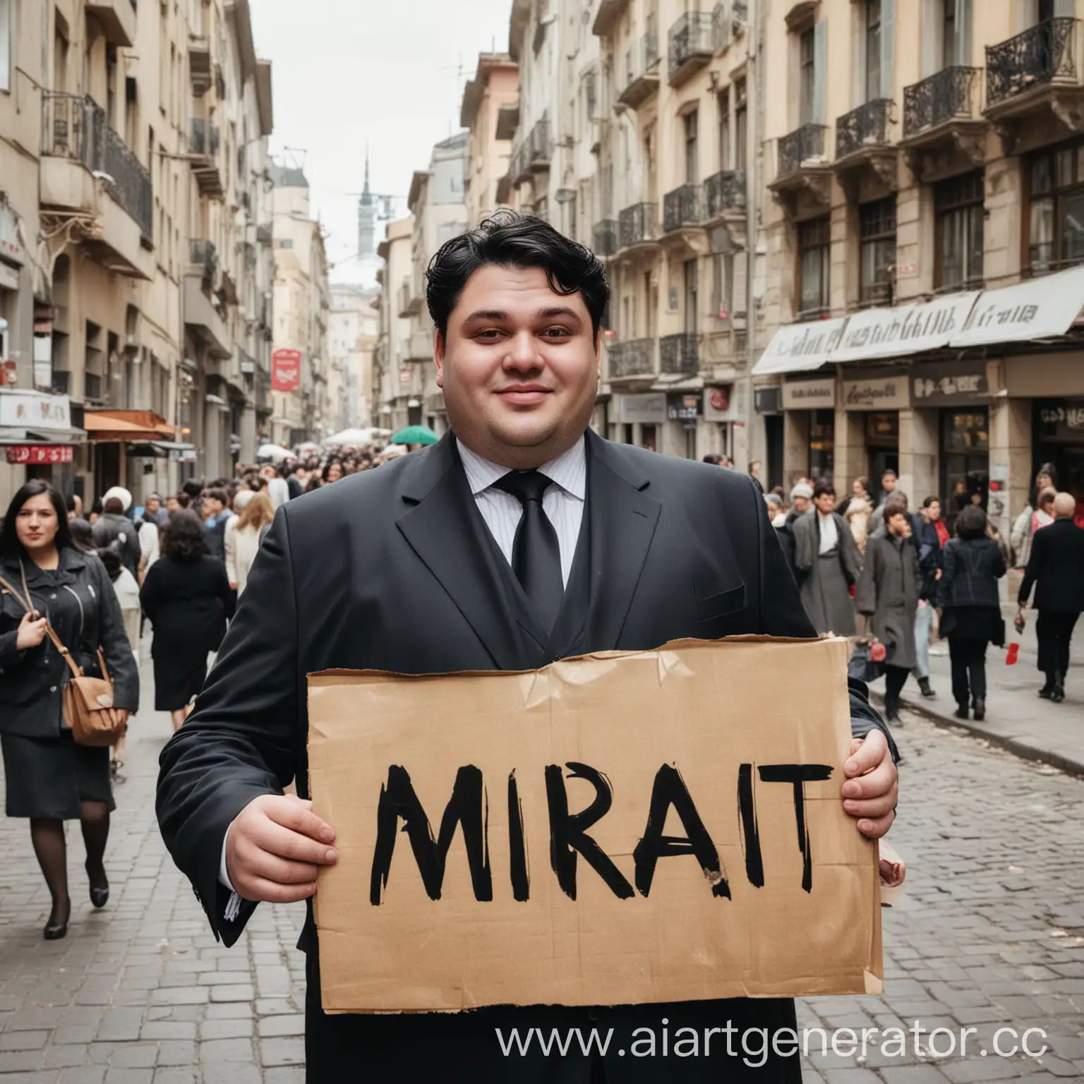 Affluent-Businessman-Holding-MIRAT-Sign-Amidst-Wealth-and-Glamour