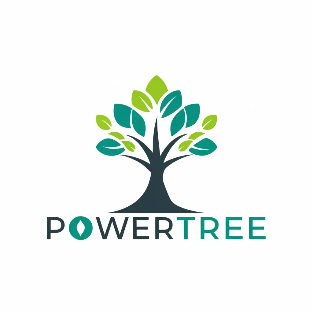a logo design,with the text "PowerTree", main symbol:For a better future with zero carbon emissions,Moderate,be used in Technology industry,clear background