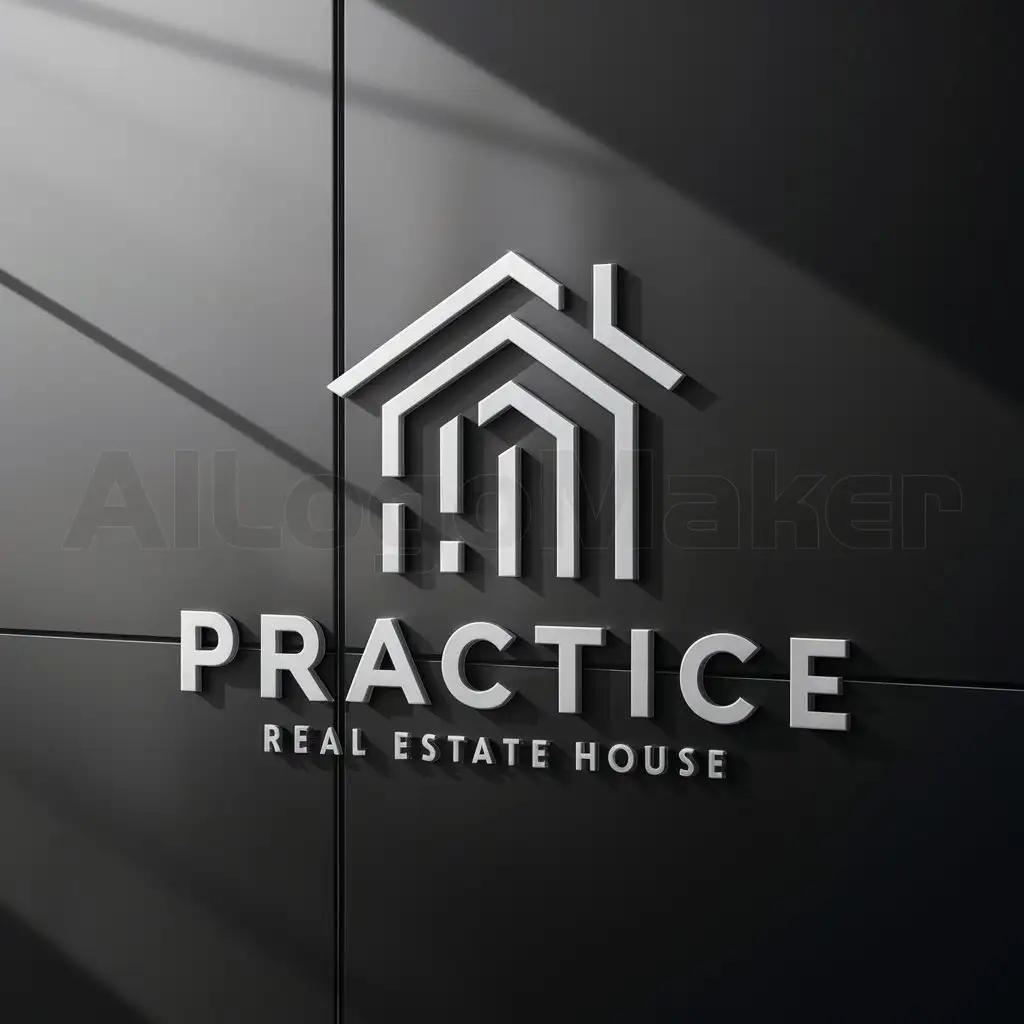 a logo design,with the text "Practice", main symbol:Trading house,Moderate,be used in Real Estate industry,clear background