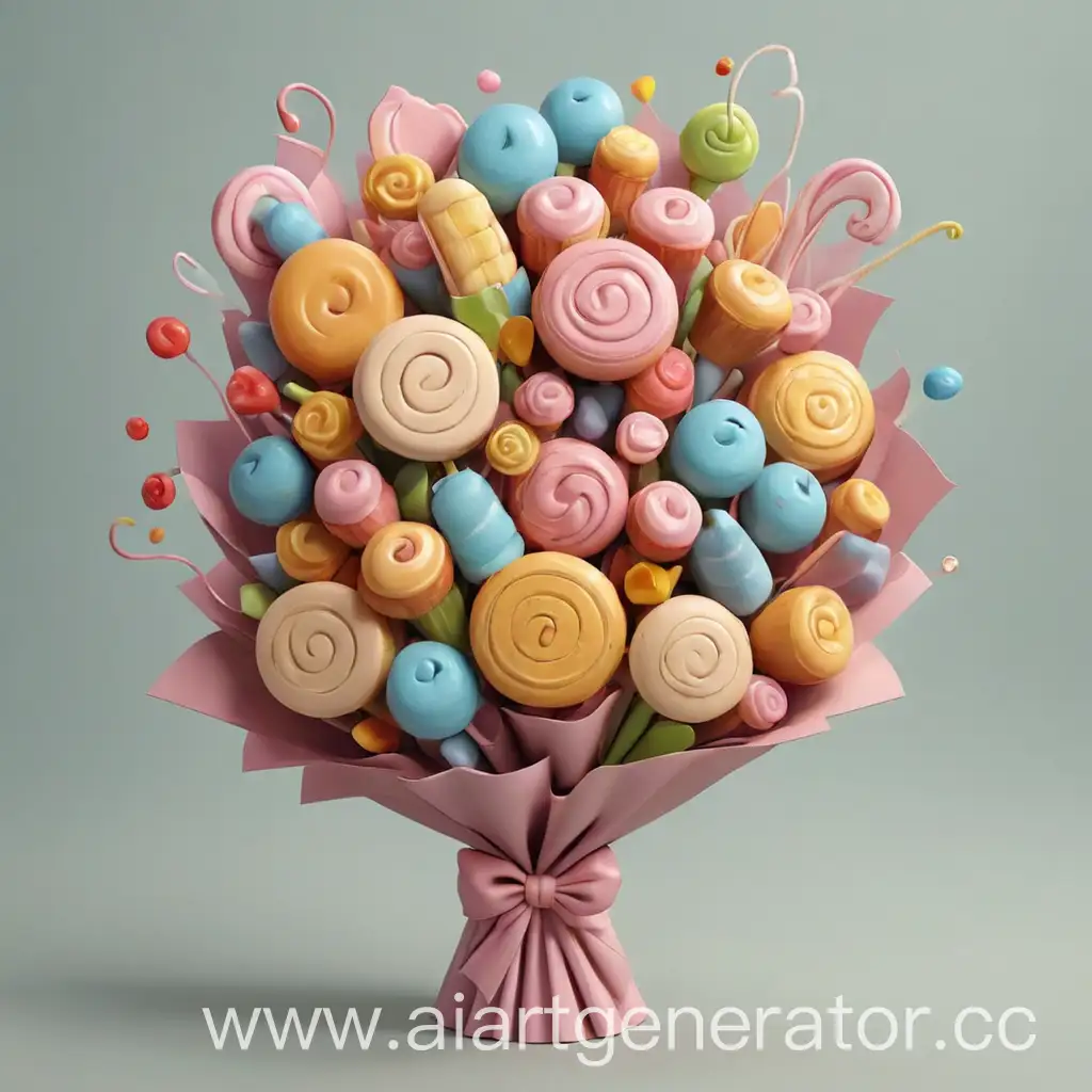 Colorful-Cartoon-Bouquet-with-Sweet-Treats