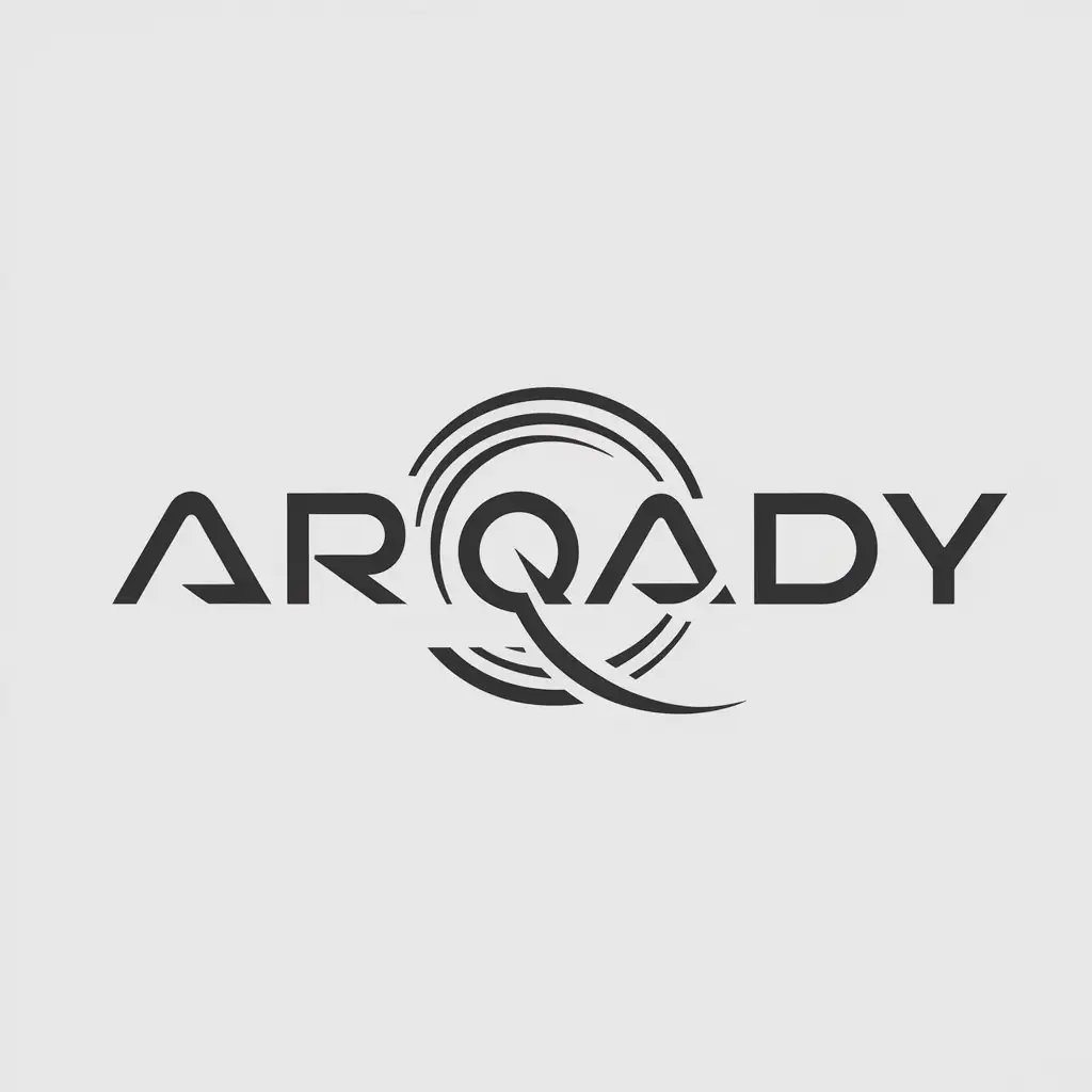 a logo design,with the text "arqady", main symbol:Milky Way,Moderate,be used in Technology industry,clear background
