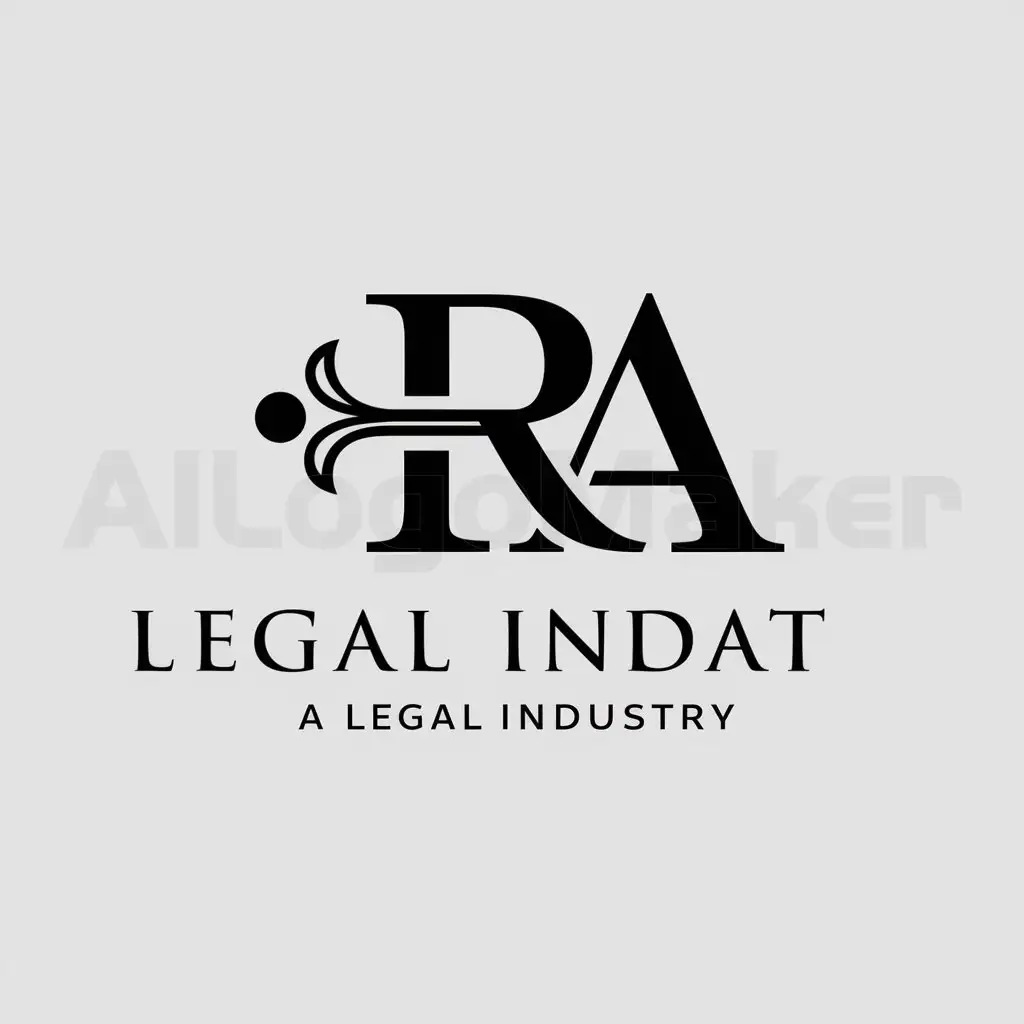 a logo design,with the text "RA", main symbol:RA,Moderate,be used in Legal industry,clear background