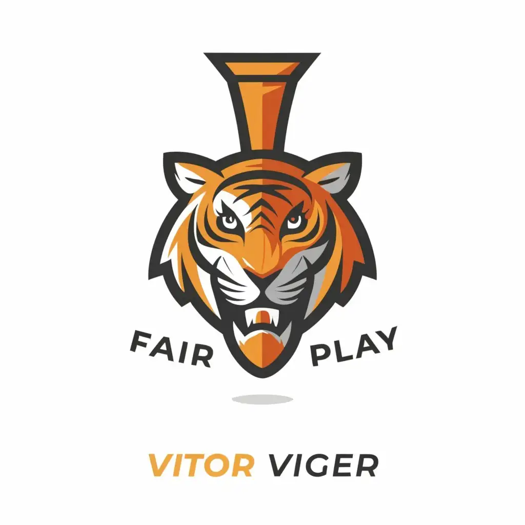 a logo design,with the text "sportsmanship and fair play", main symbol:tiger,Moderate,clear background