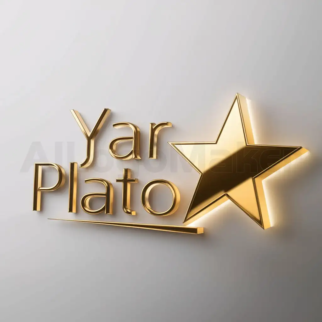 a logo design,with the text "YAR PLATO", main symbol:STAR,Moderate,be used in Internet industry,clear background