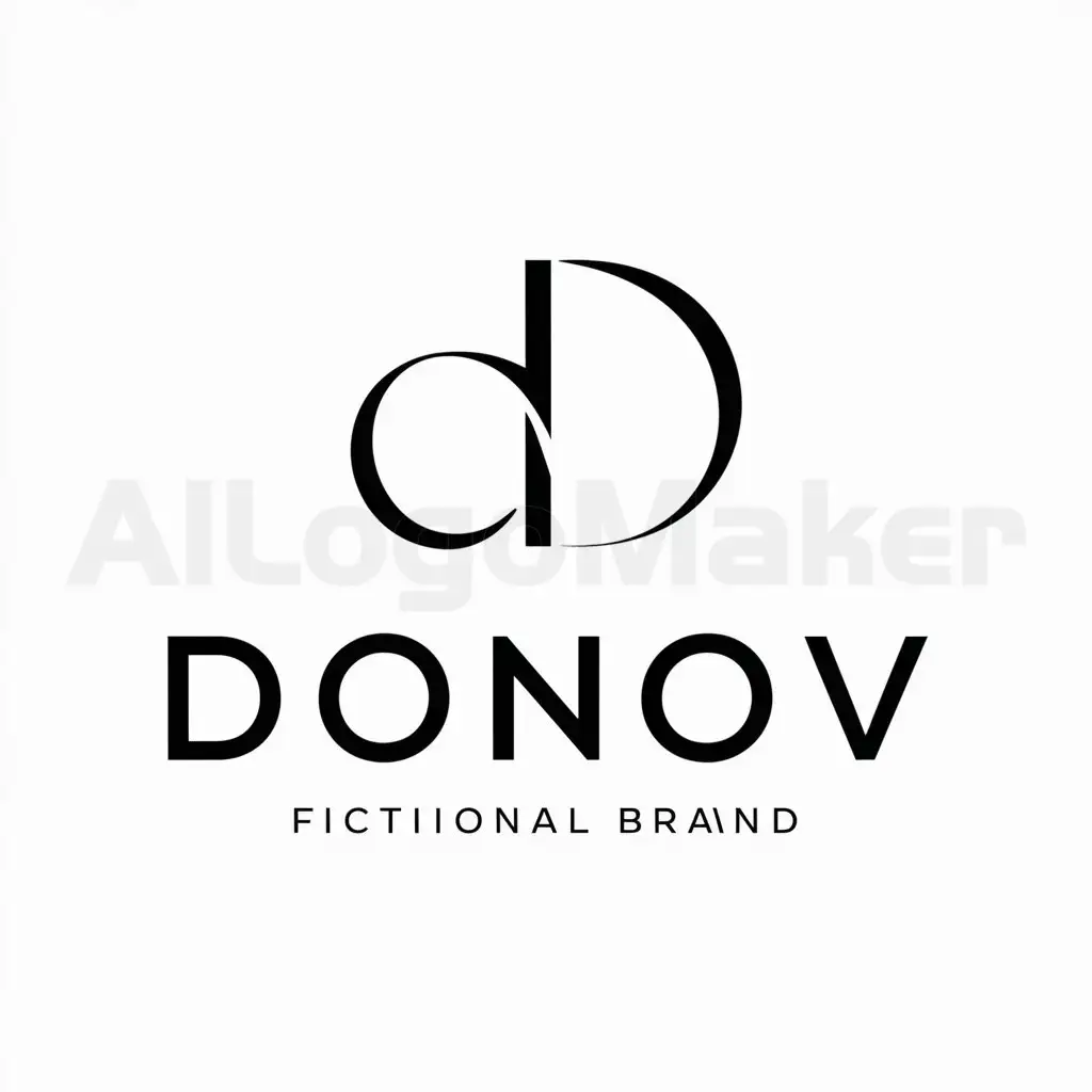 a logo design,with the text "DONOV", main symbol:DD,Minimalistic,be used in Retail industry,clear background