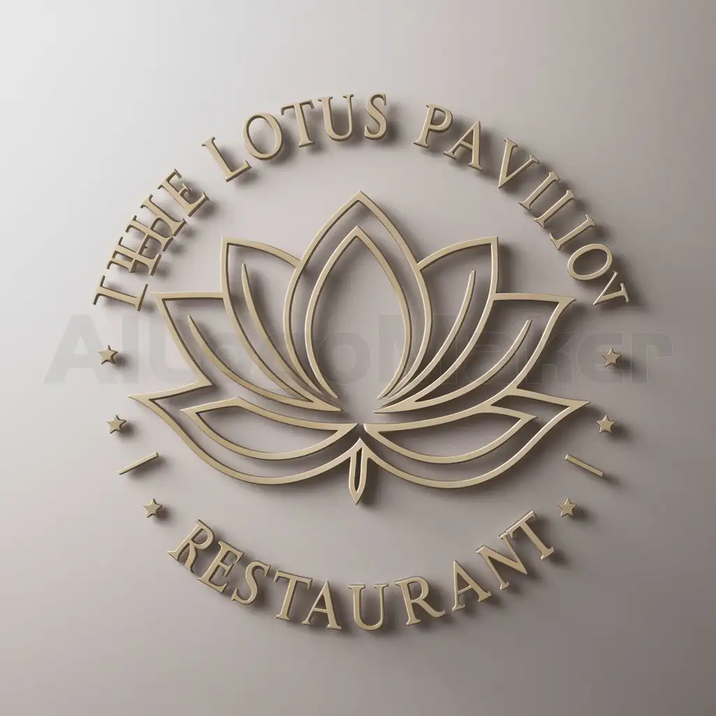 a logo design,with the text "lotus pavilion", main symbol:lotus,Moderate,be used in Restaurant industry,clear background