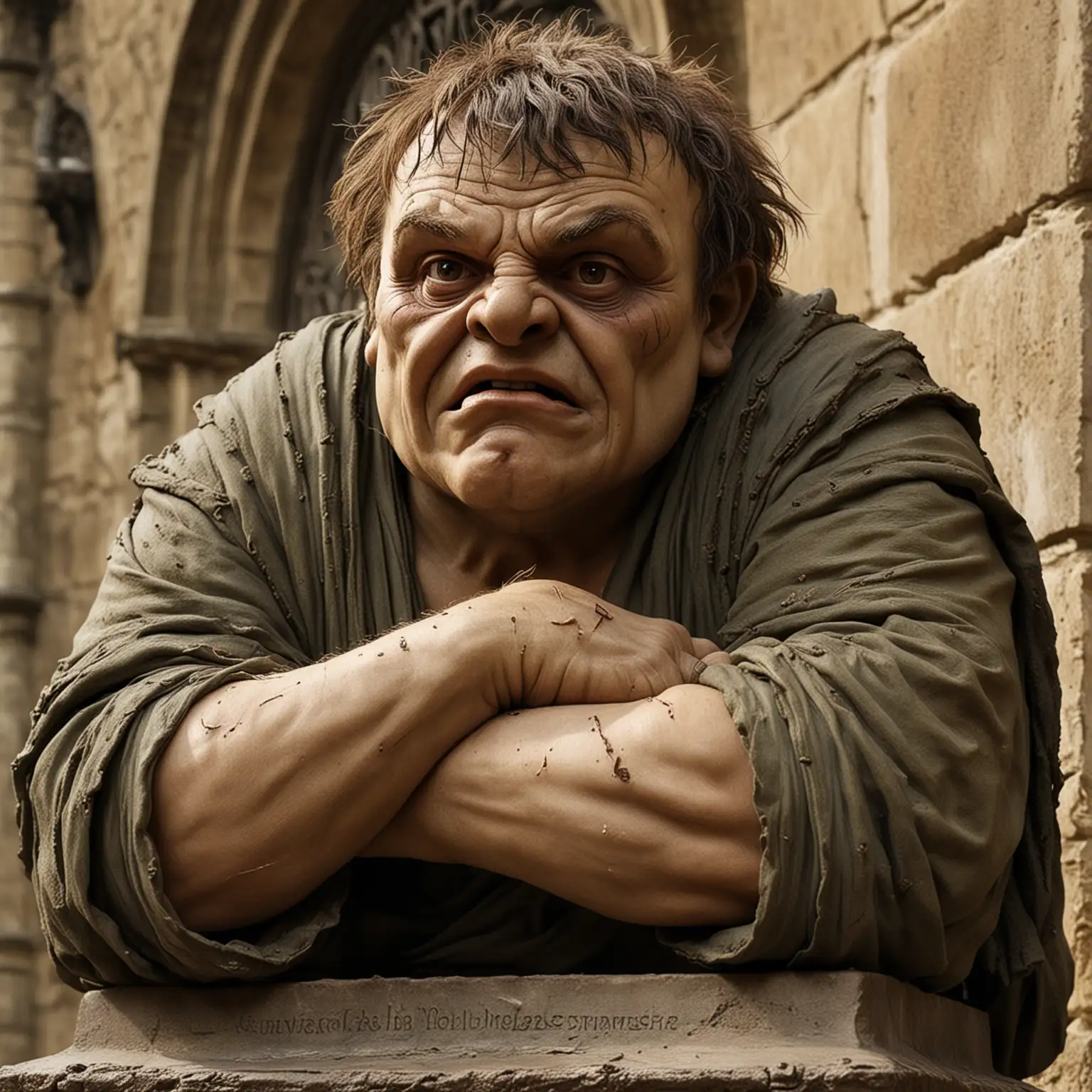 Quasimodo, the central figure of Victor Hugo's 'The Hunchback of Notre-Dame,' is a striking character whose physical appearance is marked by his deformities...