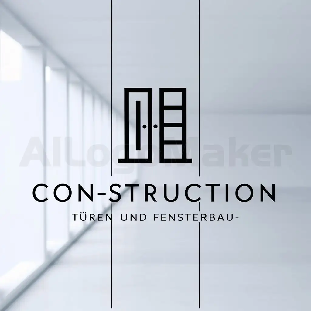 LOGO-Design-For-CONStruction-Tren-und-Fensterbau-Minimalistic-Symbol-for-the-Construction-Industry
