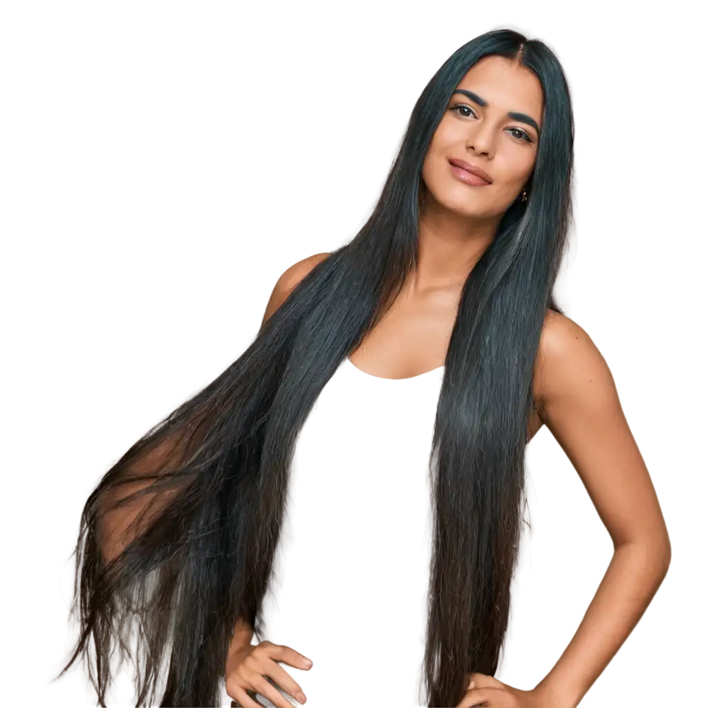 long hair indian model