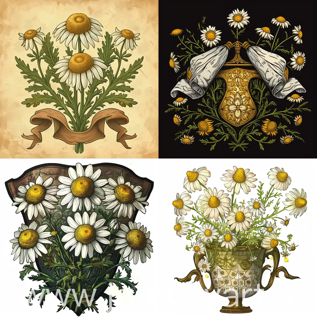 Guild-Coat-of-Arms-Featuring-Chamomile-Emblem