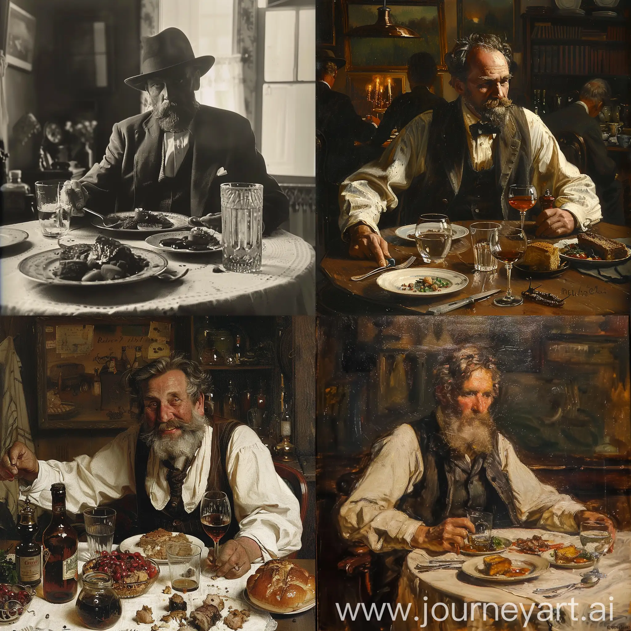 Arthur-Morgan-Enjoying-a-Lavish-Dinner