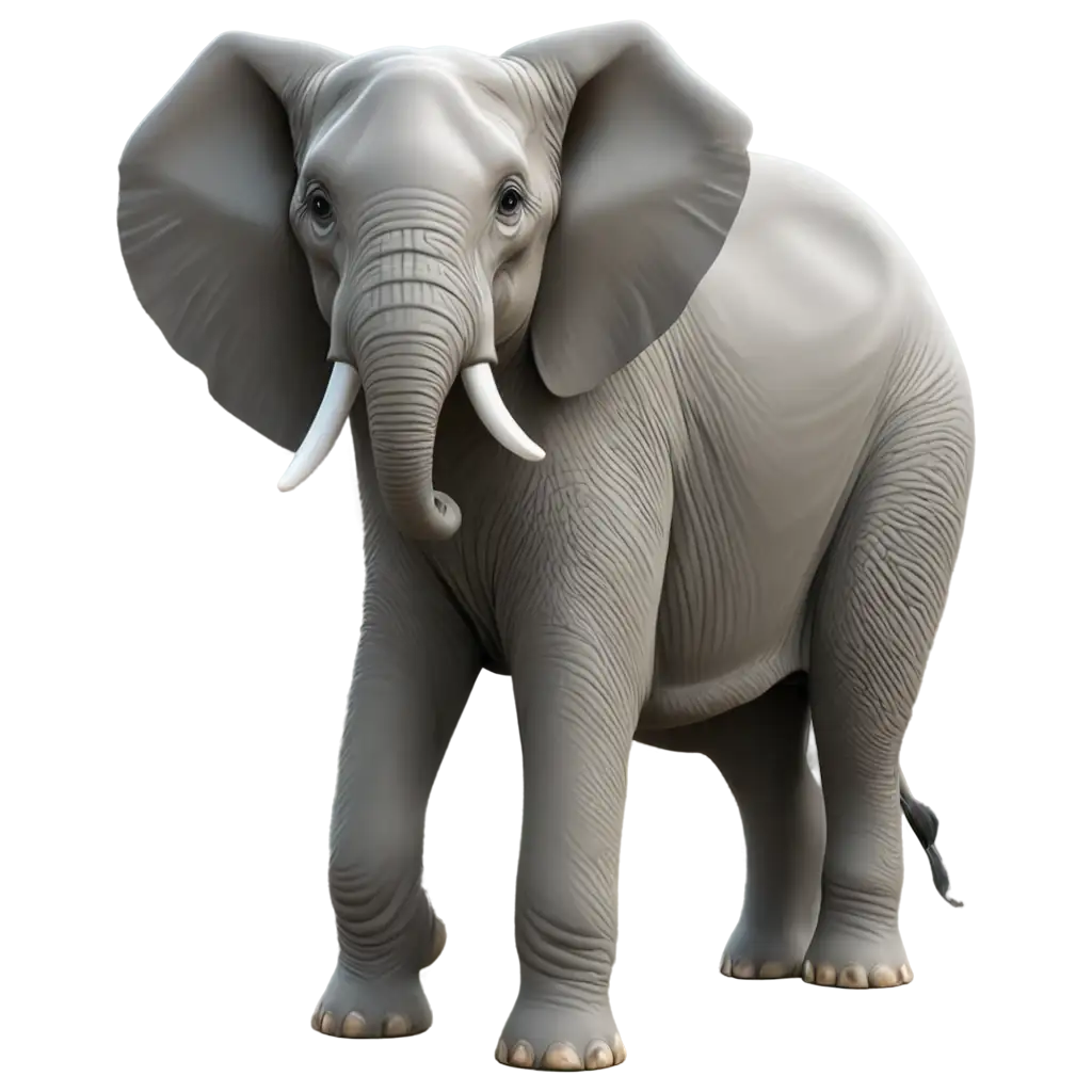 Stunning 3D Elephant PNG Exquisite Model for Digital Creations | PNG Prompt