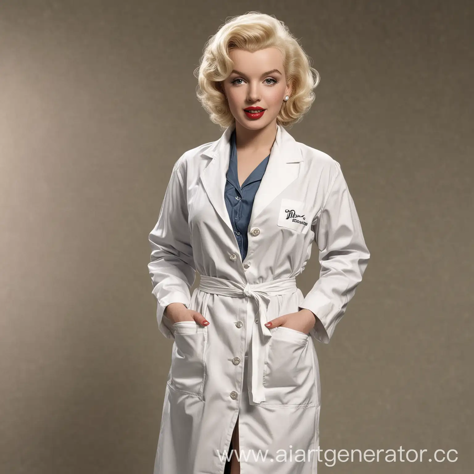 Marilyn-Monroe-Dressed-as-a-Doctor-for-Hollywood-Photoshoot