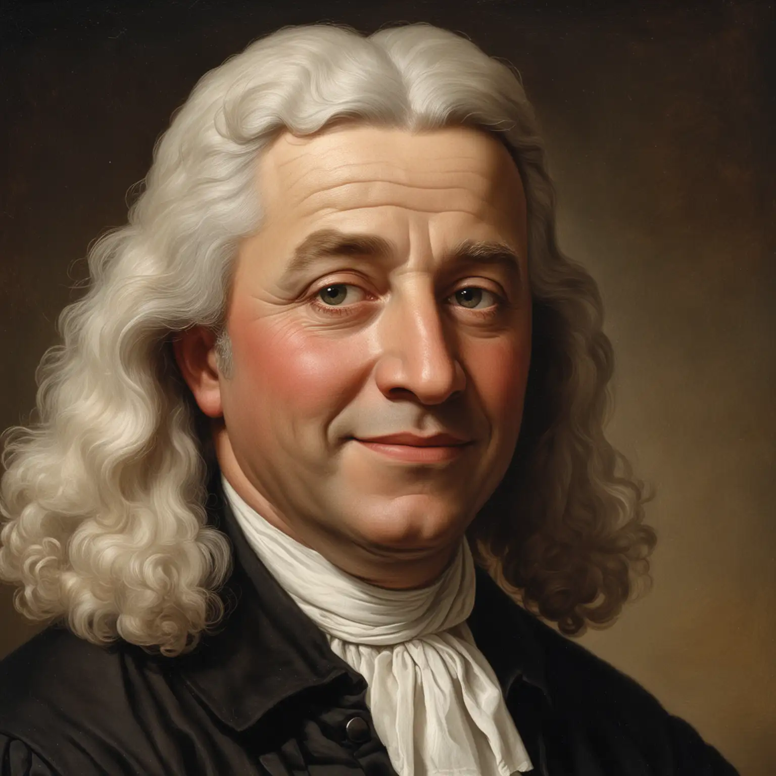 an histortc paintings of "charles wesley", at age 65, same hair and face as the source image, 1700's painting

