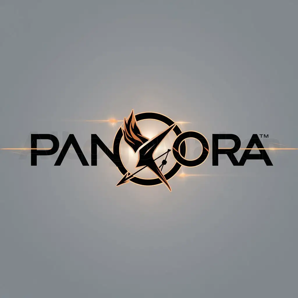 a logo design,with the text "pandora", main symbol:hunger games - tributes,complex,clear background