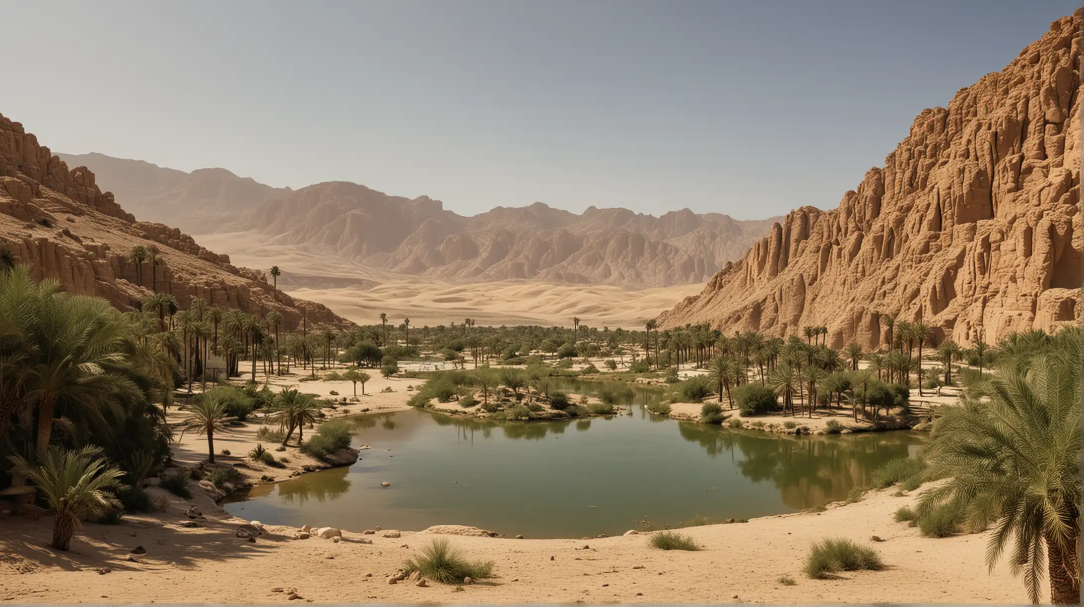 Vast Oasis Amidst Desert Heat