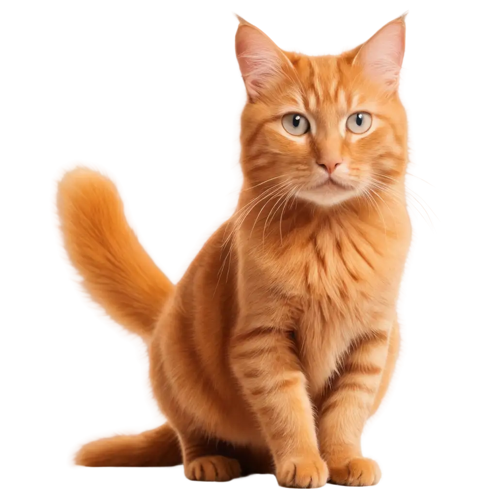 realistic orange cat nature