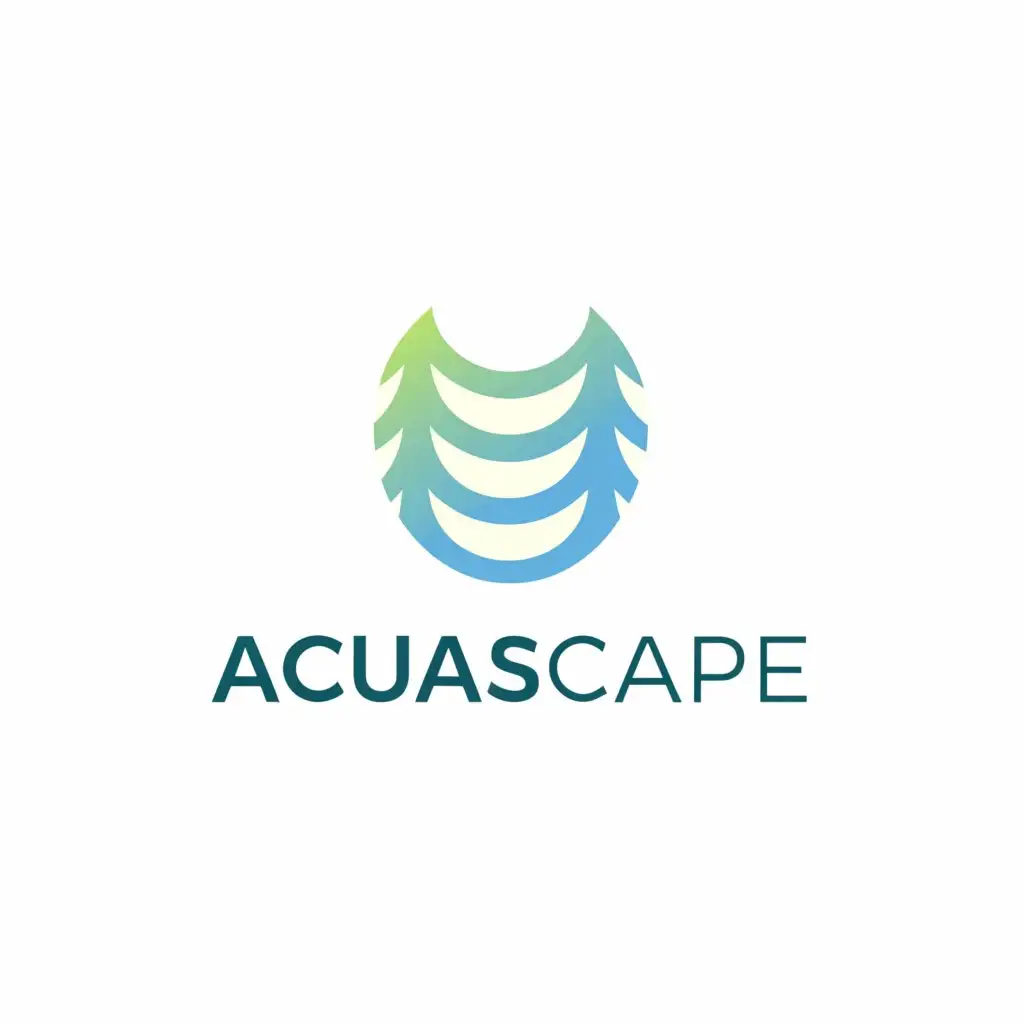 a logo design,with the text "Acuascape", main symbol:water,Moderate,be used in Construction industry,clear background