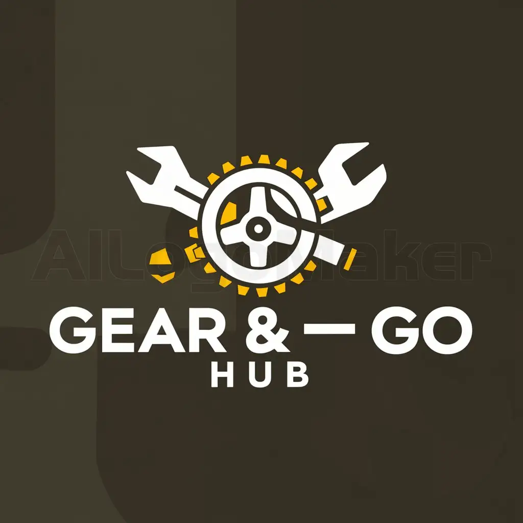 LOGO-Design-For-Gear-Go-Hub-Mechanic-and-Tools-Symbols-on-a-Moderate-Clear-Background