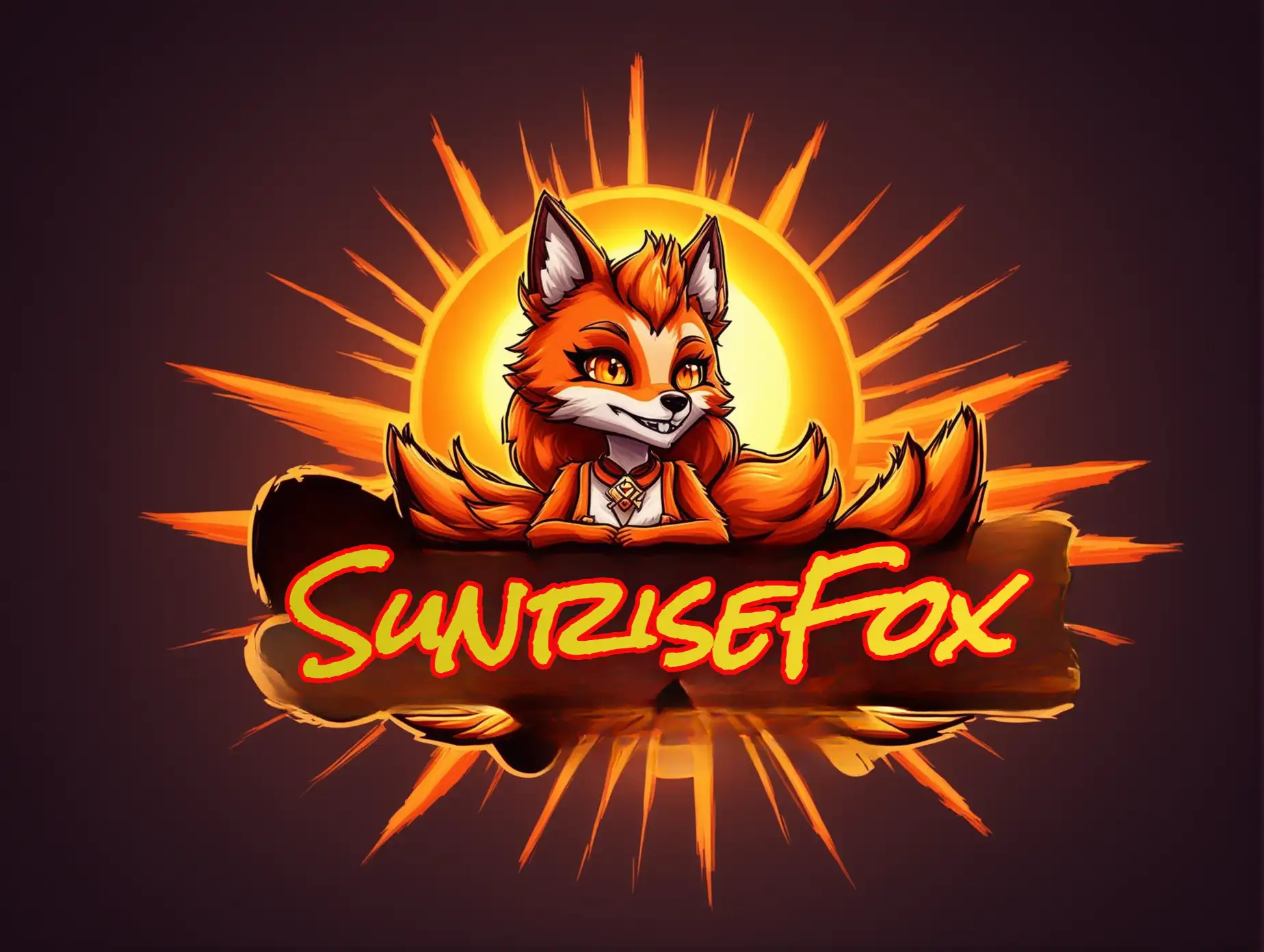 SunriseFoxy-A-Dynamic-Logo-for-an-Exciting-Game