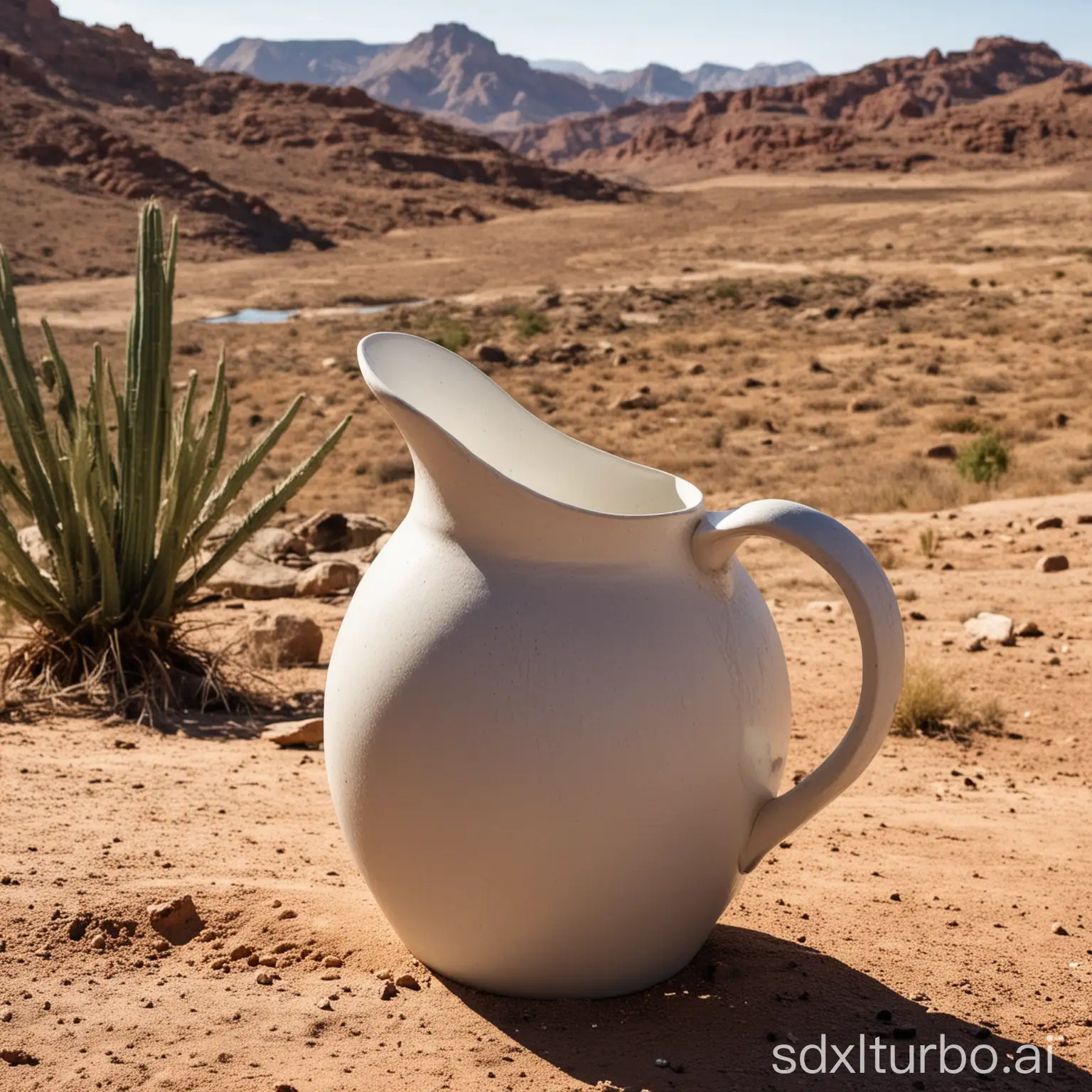 Water pitcher in the desert