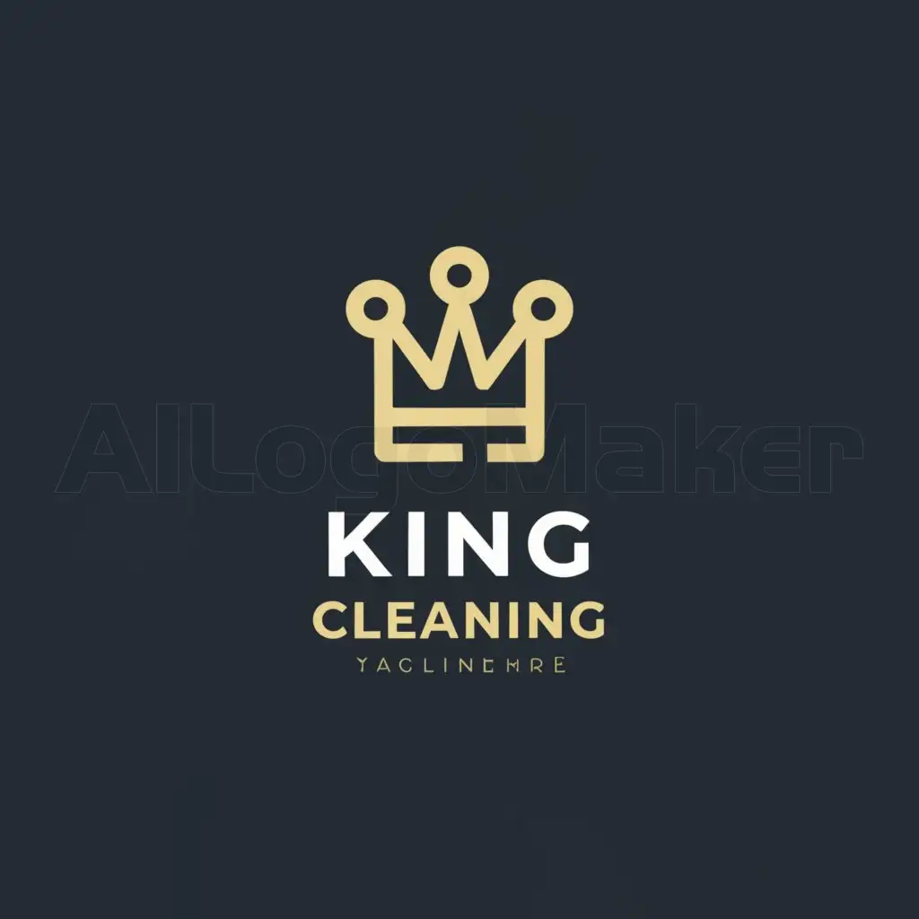 a logo design,with the text "King Cleaning", main symbol:Crown,Minimalistic,be used in cleaning industry,clear background