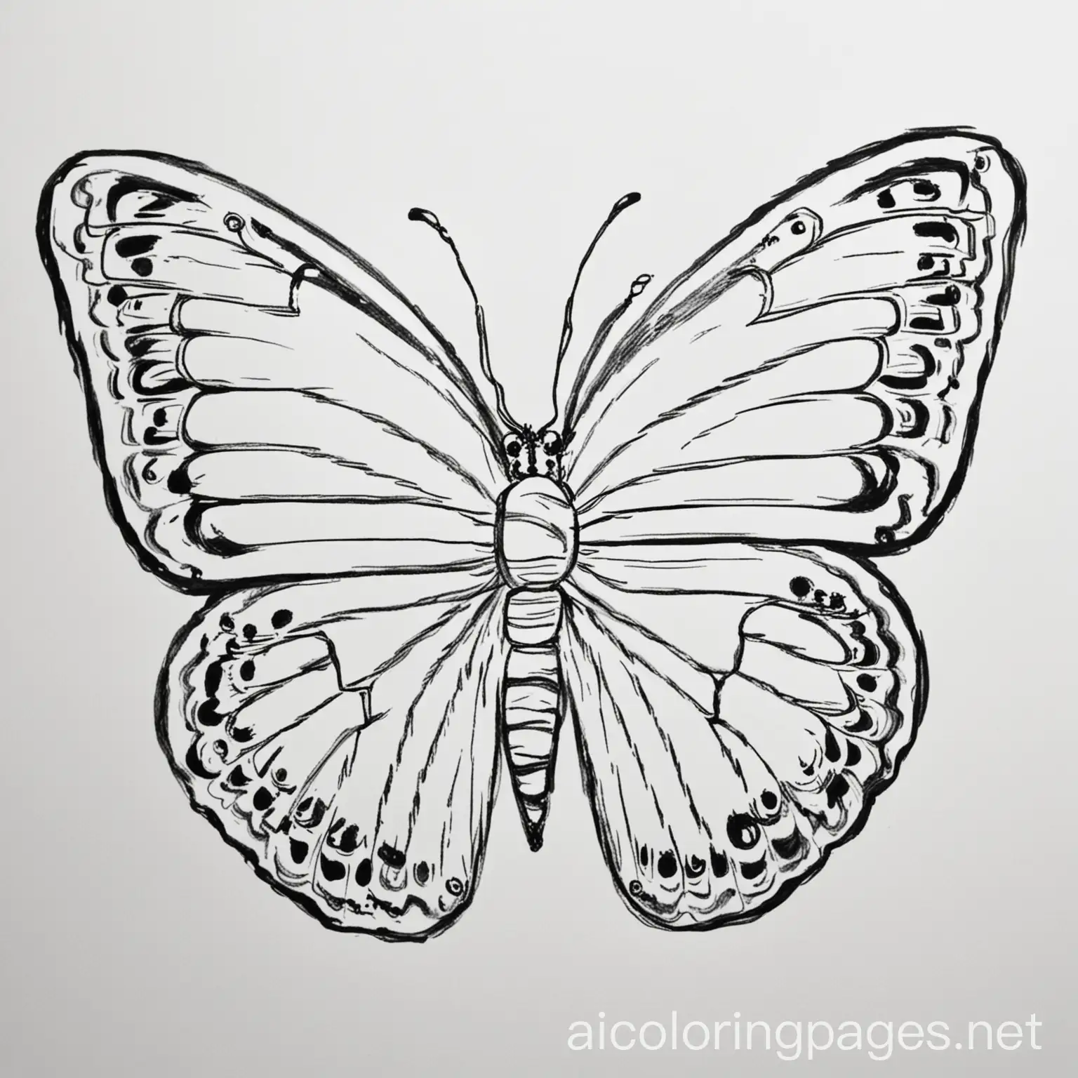Butterfly-Coloring-Page-with-Simple-Line-Art-on-White-Background