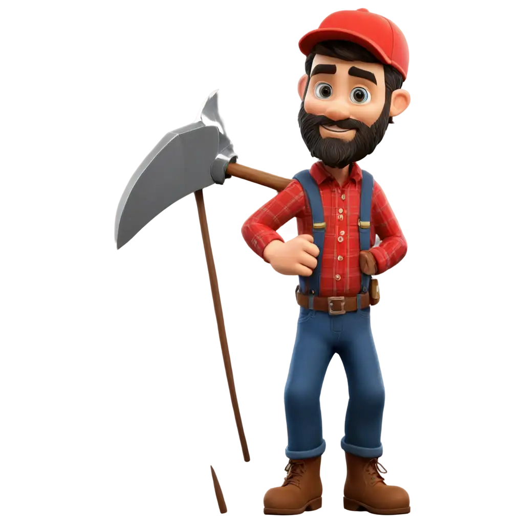 Lumberjack-Cartoon-PNG-Quirky-and-Vibrant-Illustration-for-Digital-and-Print-Media
