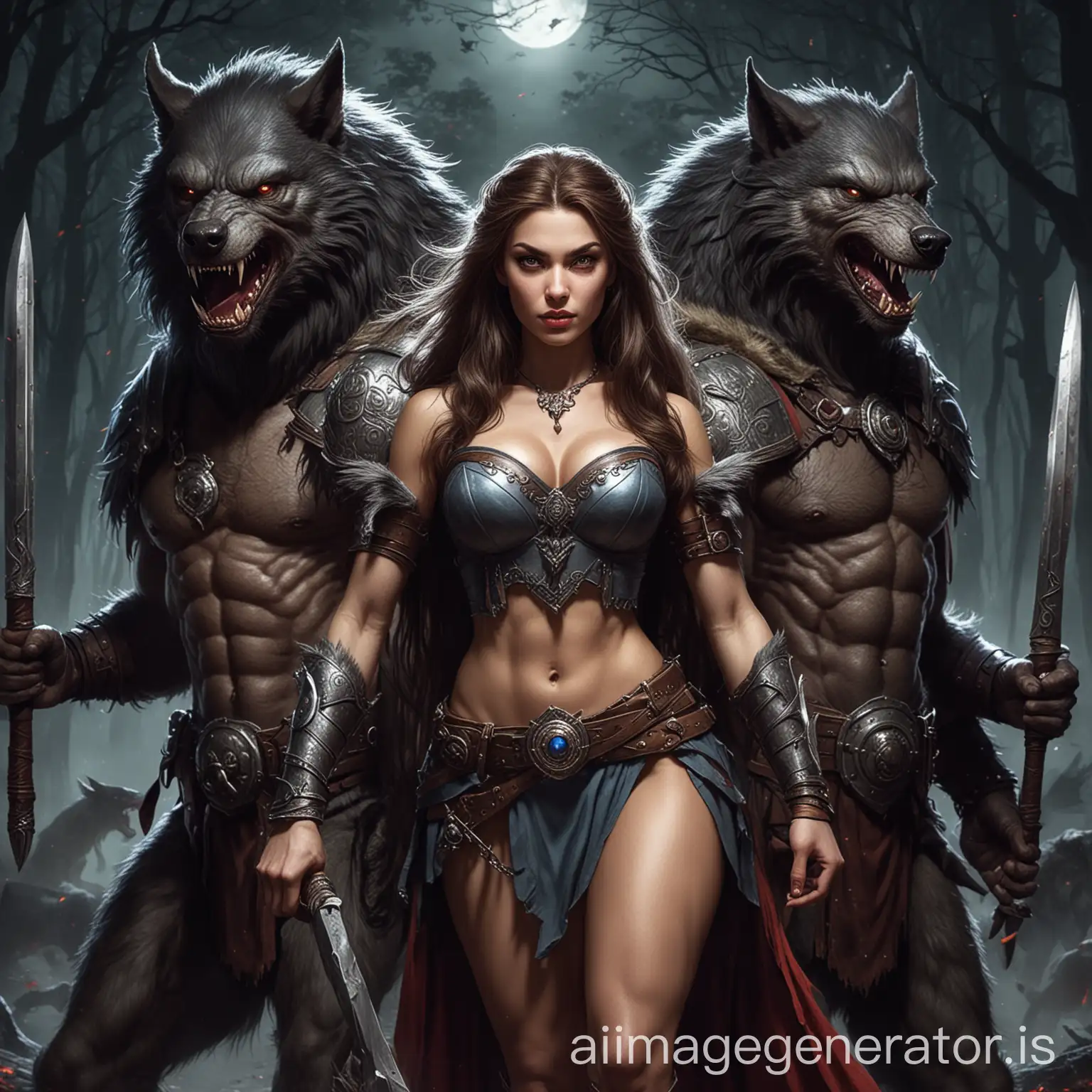 2 werewolves and warrior princess