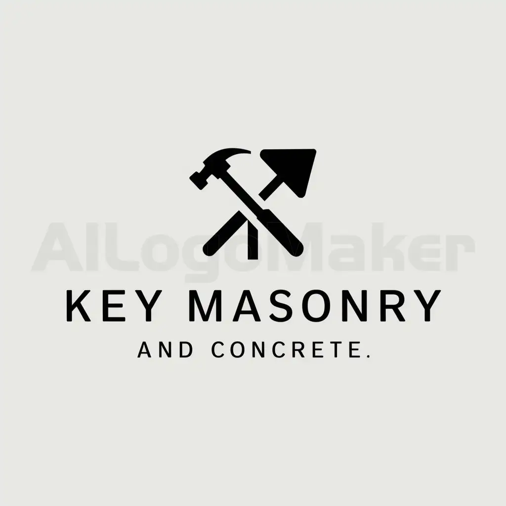 a logo design,with the text "Key Masonry and Concrete", main symbol:Masonry and Concrete,Moderate,be used in 0 industry,clear background