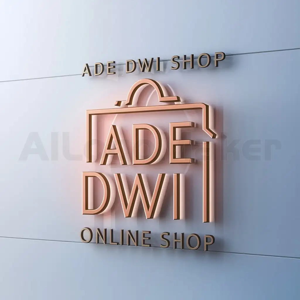 LOGO-Design-For-ADE-DWI-SHOP-Minimalistic-Online-Shop-Emblem